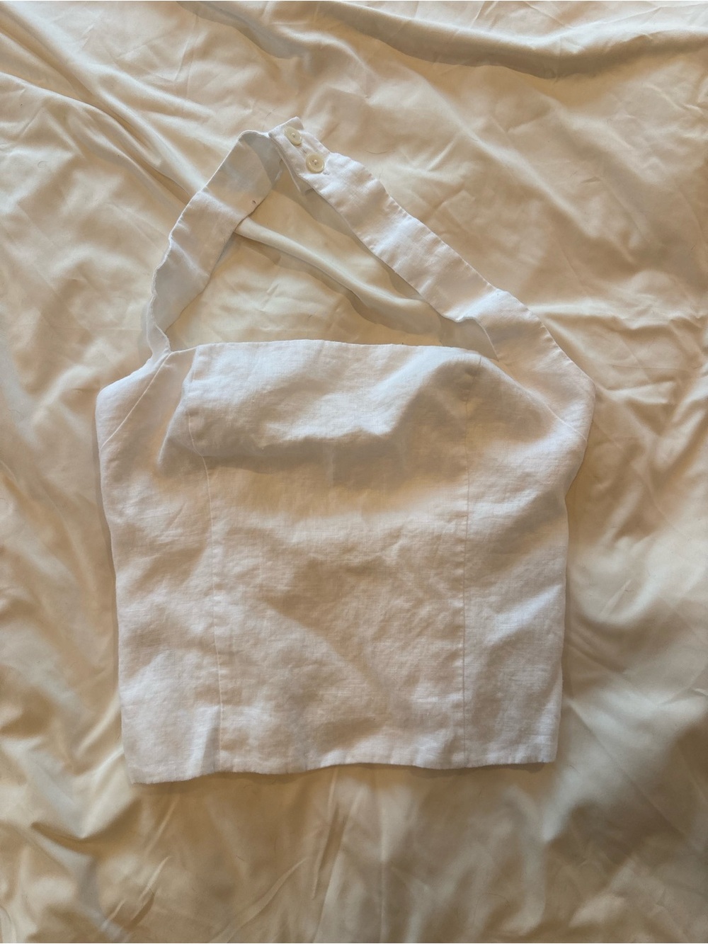 Aritzia Wilfred Whisper Linen Halter Top Blouse